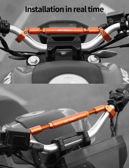 22mm CNC Aluminum Motorcycle & Scooter Crossbar – Reinforced Mount Bracket for Phone, GPS, Spotlight & Headlights
