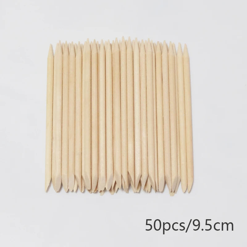 Lurayee Orange Wood Nail Cuticle Pusher – Manicure Tool for Nail Art, Gel Polish, and Nail Design