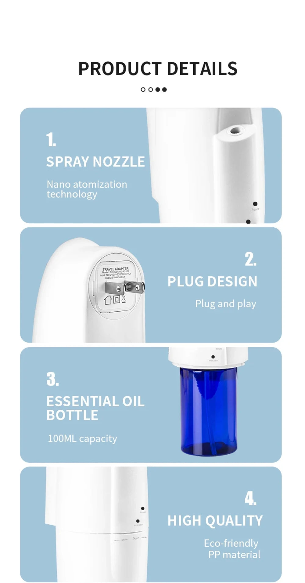 Smart Aroma Essential Oil Diffuser – Bluetooth APP Control, Plug-In Wall Scent Machine for Home & Office Air Freshening