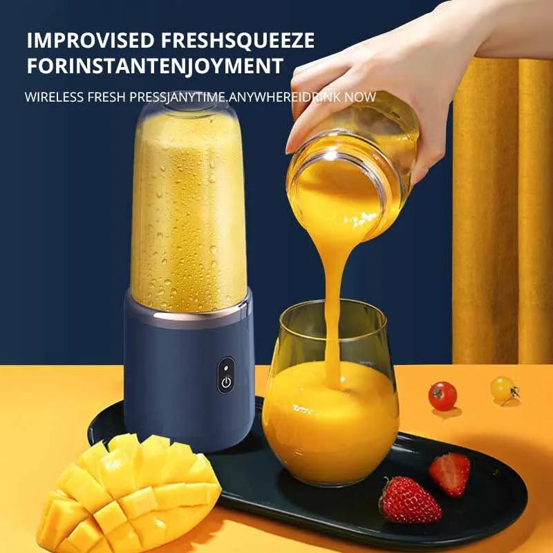 Portable Electric Small Juice Extractor | Blue/Pink | Household Multi-Function Juice Cup | Mixing and Auxiliary Food