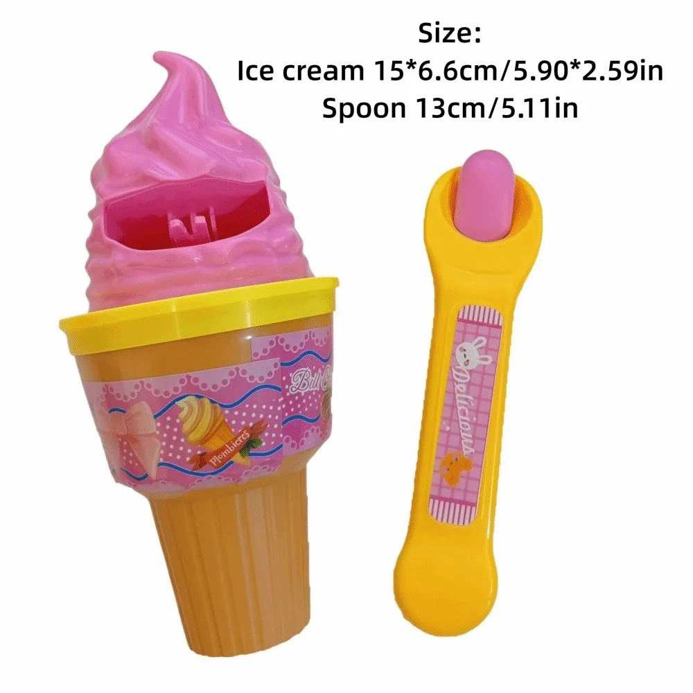 Food Pretend Play Toy - Creative Cone Pudding Simulation Toy for Kids Role Play & Decoration