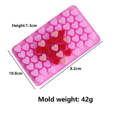 55 Compartment Heart Silicone Candle Mold – Valentine’s Day DIY Candle Making Kit, Love Cake, Chocolate, and Party Gift Mould