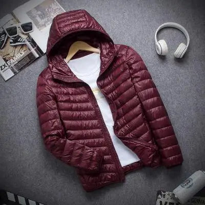 Men's Autumn & Winter Down Jacket – Fashion Hooded Slim Fit, Super Light & Warm Coat