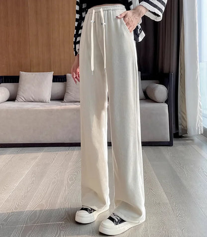 M-4XL Women’s Maternity Radish Pants – Cotton Fleece Ankle-Length Corduroy Sweatpants, High Waist Autumn Pregnancy Trousers