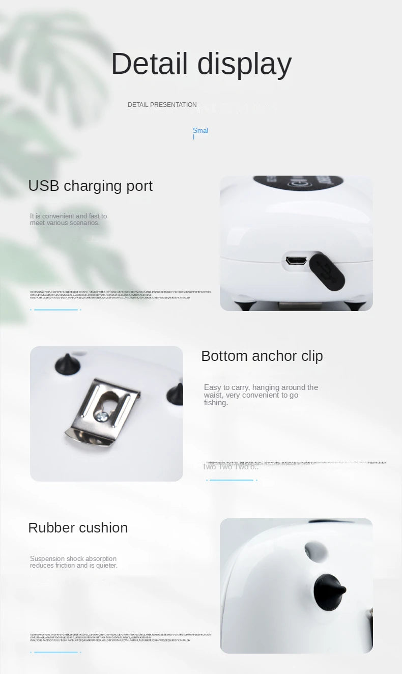 4800mAh USB Aquarium Air Pump - Portable & Ultra Silent Fish Tank Compressor for Indoor/Outdoor Use
