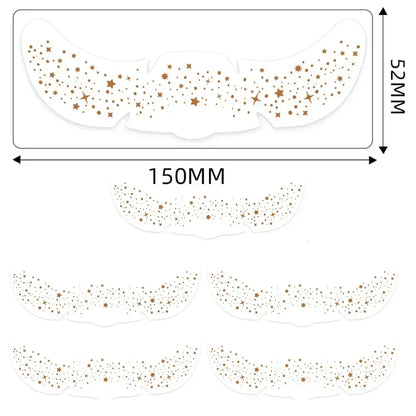 6pcs Hot Stamping Freckles Makeup Patches – Metallic Gold & Silver Temporary Tattoo Stickers for Face