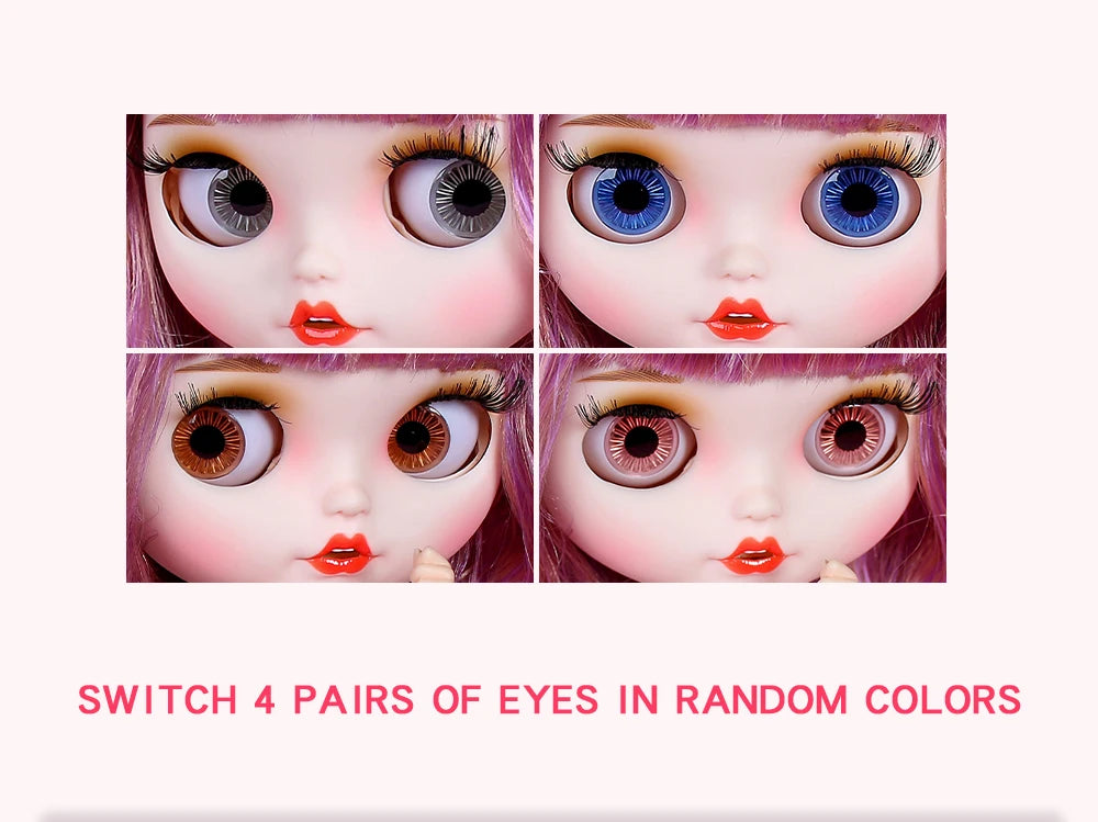 ICY DBS Blyth Doll – 1/6 Joint Body BJD Anime Doll, 30cm White Skin Matte Face Special Combo Toy