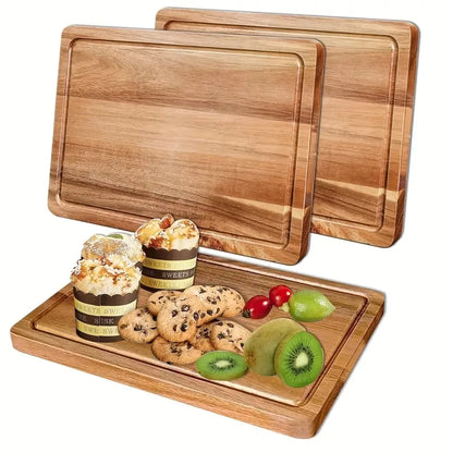 # Beech Walnut Wooden Cutting Board - Durable Kitchen Chopping Block for Cheese, Meat & Food Prep