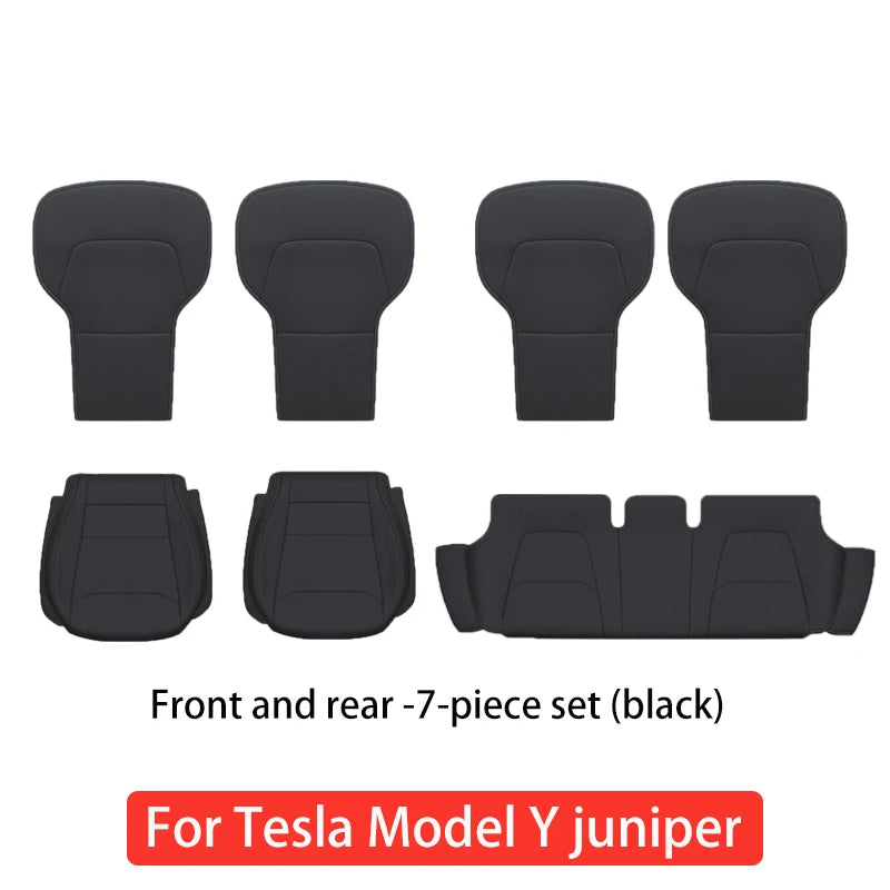 Tesla Model Y Juniper 2025-2026 Ventilated Leather Seat Cushion Cover – Breathable Comfort Interior Accessory