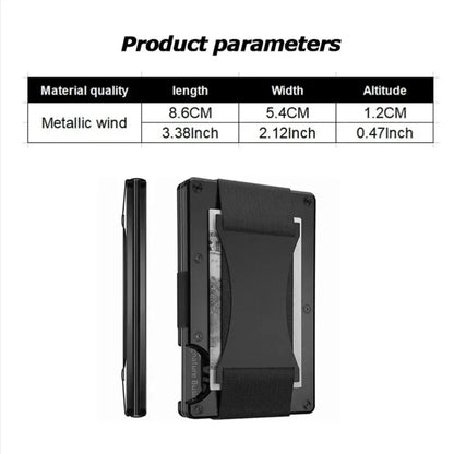 Forged Carbon Fiber Slim Smart Wallet for Men - Luxury Aluminum RFID Money Clip and Credit Card Holder