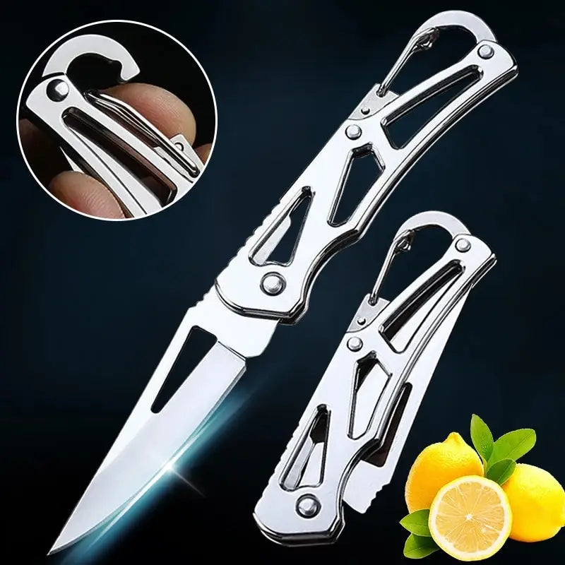Folding Fruit Knife – Stainless Steel Outdoor Pocket Knife with Non-Slip Handle, Ideal for Kitchen Accessories