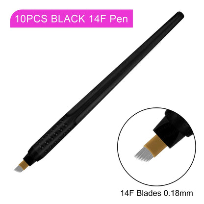 10PCS Microblading Disposable Pens — U18 0.18mm Microblade Tools for Eyebrow Permanent Makeup