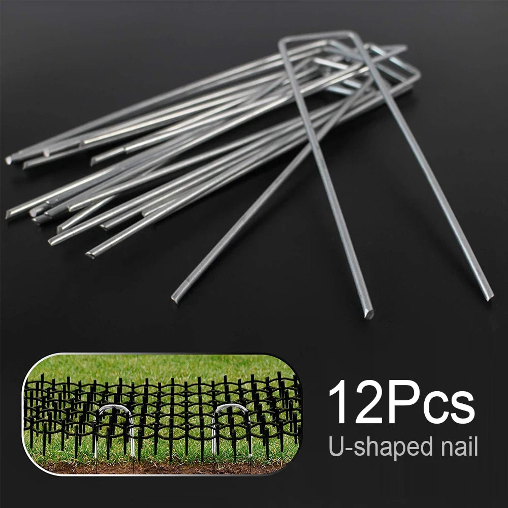 6/10pcs Cat Scat Mats – Anti-Cat & Dog Repellent Deterrent with Pet Prickle Strips and 12 U-Shaped Ground Nails
