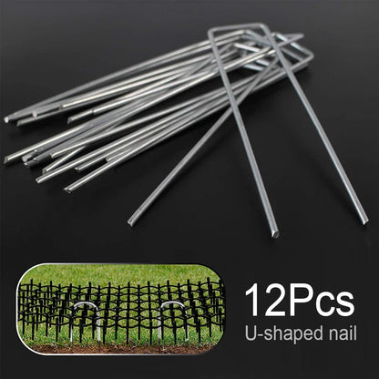 6/10pcs Cat Scat Mats – Anti-Cat & Dog Repellent Deterrent with Pet Prickle Strips and 12 U-Shaped Ground Nails