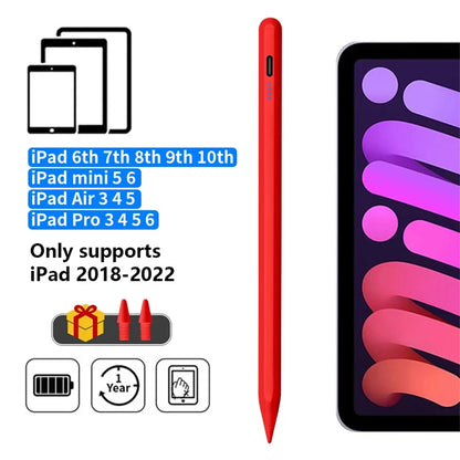 Apple Pencil Stylus Pen - Palm Rejection Digital Pencil with Power Display for iPad Pro, Air, Mini & 2018-2022 Models