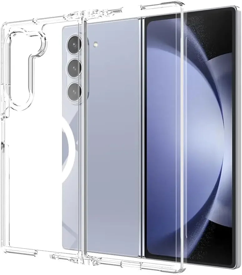Clear Magnetic Shockproof Case for Samsung Galaxy Z Fold 6 – Magsafe Wireless Charging Compatible Cover