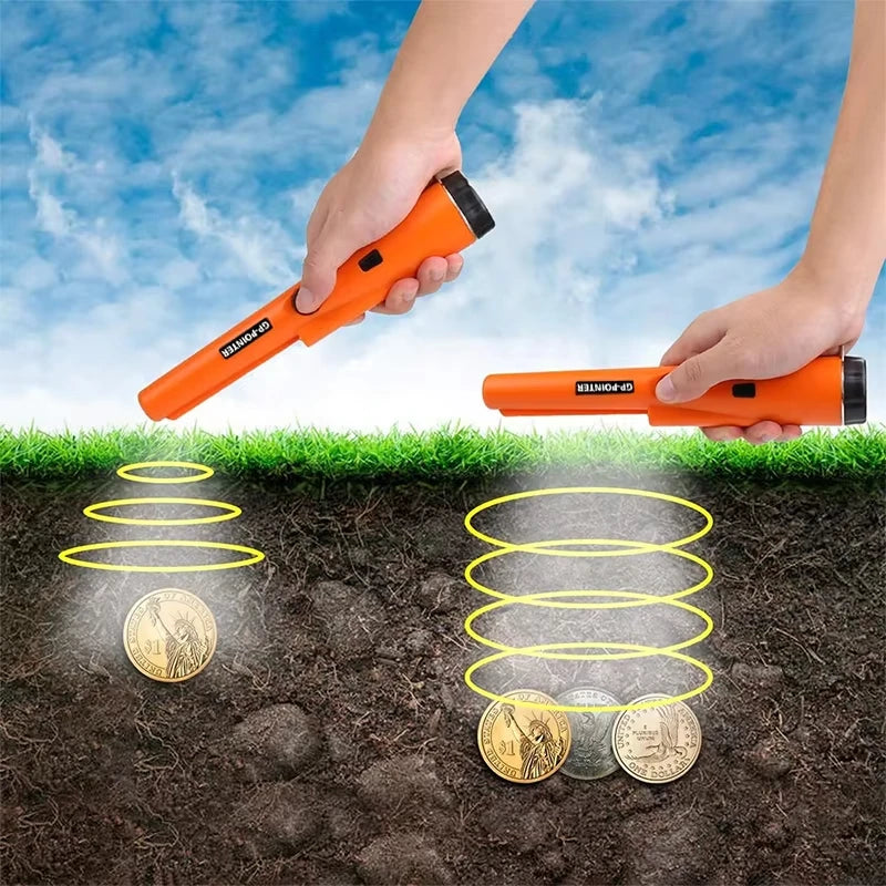 Handheld Underground Metal Detector - High Sensitivity Waterproof GP Pointer with Positioning Rod