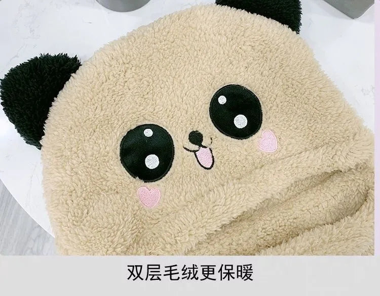 Fashionable Kids Beanie Set - Autumn & Winter Cartoon Scarf Hat, Double Layer Wool, Warm Boys & Girls Winter Hat