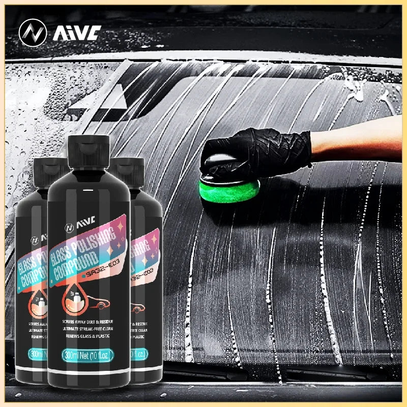 Glass Polishing Compound & Oil Film Remover – Car Windshield Deep Cleaning Paste for Clear Windows & Auto Detailing