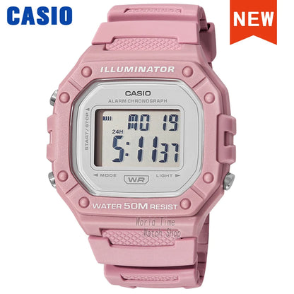 Casio W-218 Series Digital Sports Watch - Waterproof Outdoor Multifunction Electronic Wristwatch