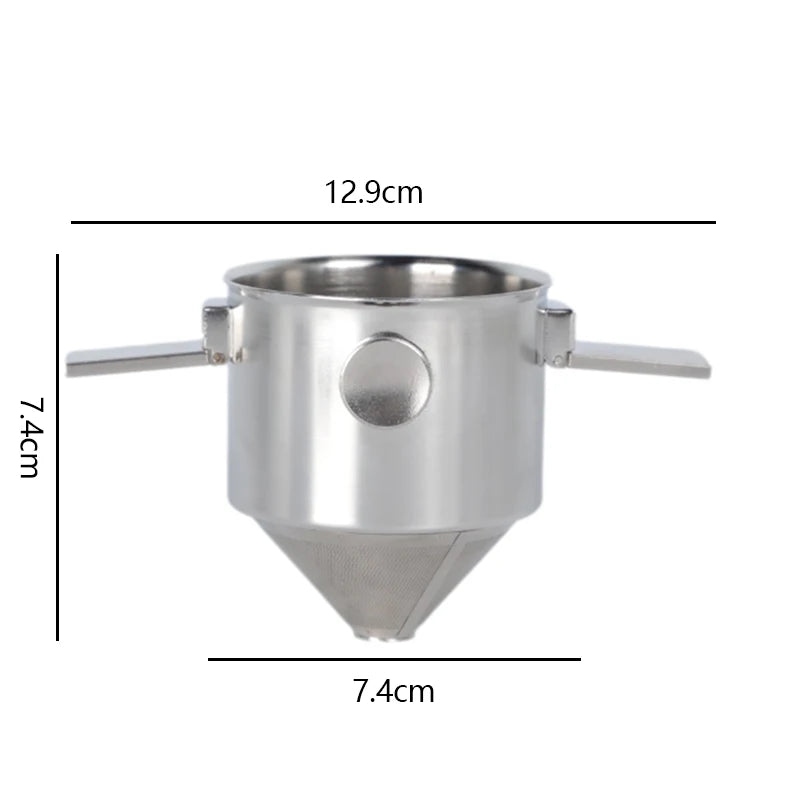 304 Stainless Steel Hanging Ear Coffee Filter Cup - Portable Hand Flush Filter with Filter Paper, Filter-free Funnel Coffee Utensils