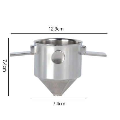 304 Stainless Steel Hanging Ear Coffee Filter Cup - Portable Hand Flush Filter with Filter Paper, Filter-free Funnel Coffee Utensils