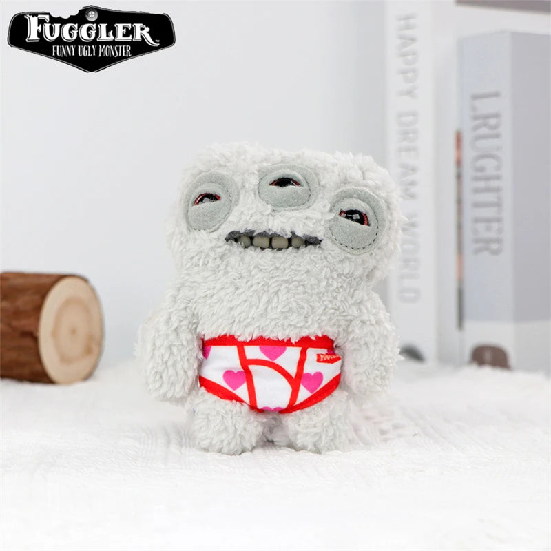 12cm FUGGLER Plush Keychain – Funny Ugly Teeth Monster & Wide-Eyed Rabbit Pendant Toy Gift