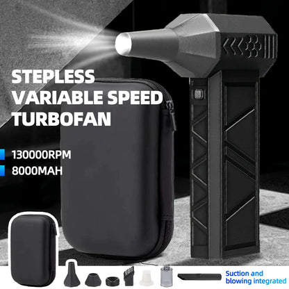 Jet Dry Mini Blower 2024 Upgraded Model – 2 in 1 Powerful Handheld Vacuum Cleaner & Violent Fan Jet Blower, Portable Mini Design
