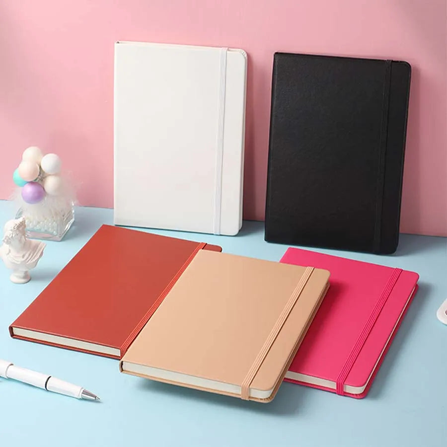 2PC Leather Notebook Set – 200-Page Lined Office Journal & Student Notepad
