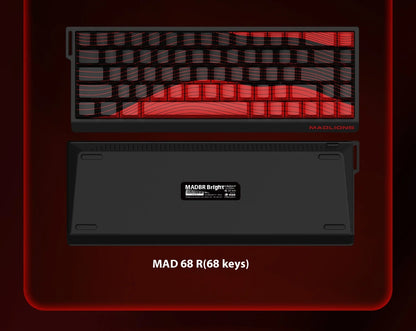 MADLIONS MAD 60/68HE Magnetic Switch Wired Gaming Keyboard – Hot Swap, Rapid Trigger, Customizable PC Gamer Accessory