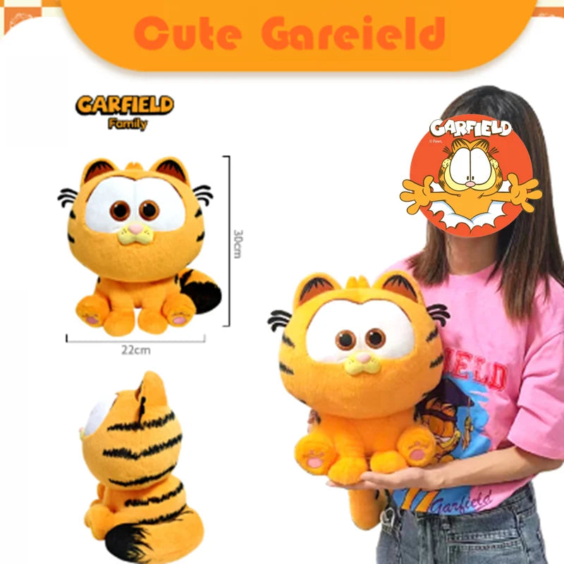 GARFIELD Original Soft Plush Cat Doll – Cartoon Stuffed Plush Toy for Boys & Girls, Christmas Gift & Home Decoration Collectible Plushie Doll