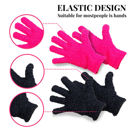 Heat Resistant Nylon Bleach Gloves for Hair Straightening, Curling - Hairdressing Finger Glove Salon Styling Tools