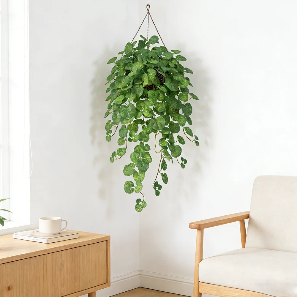 Artificial Begonia Vine - Silk Hanging Magnolia Leaf Garland for Home, Garden & Wall Decor