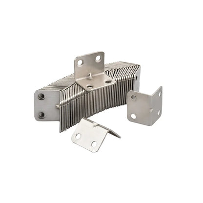 # 90 Degree Stainless Steel Corner Brackets - L-Shaped Braces for Wood Cabinets, Furniture & Shelves