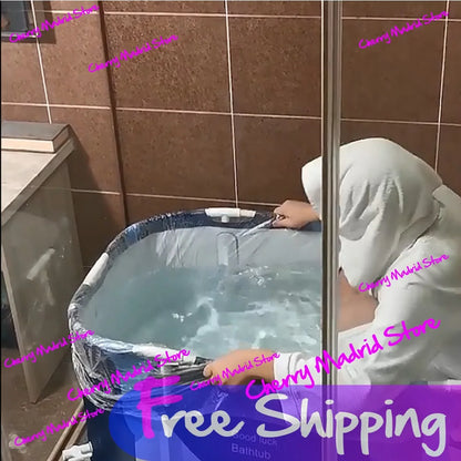 Foldable Portable Bath Tub – Ice & Hot Tub for Baby, Pet Bath, Foot Spa, Outdoor Camping & Vehicle-Mounted Use