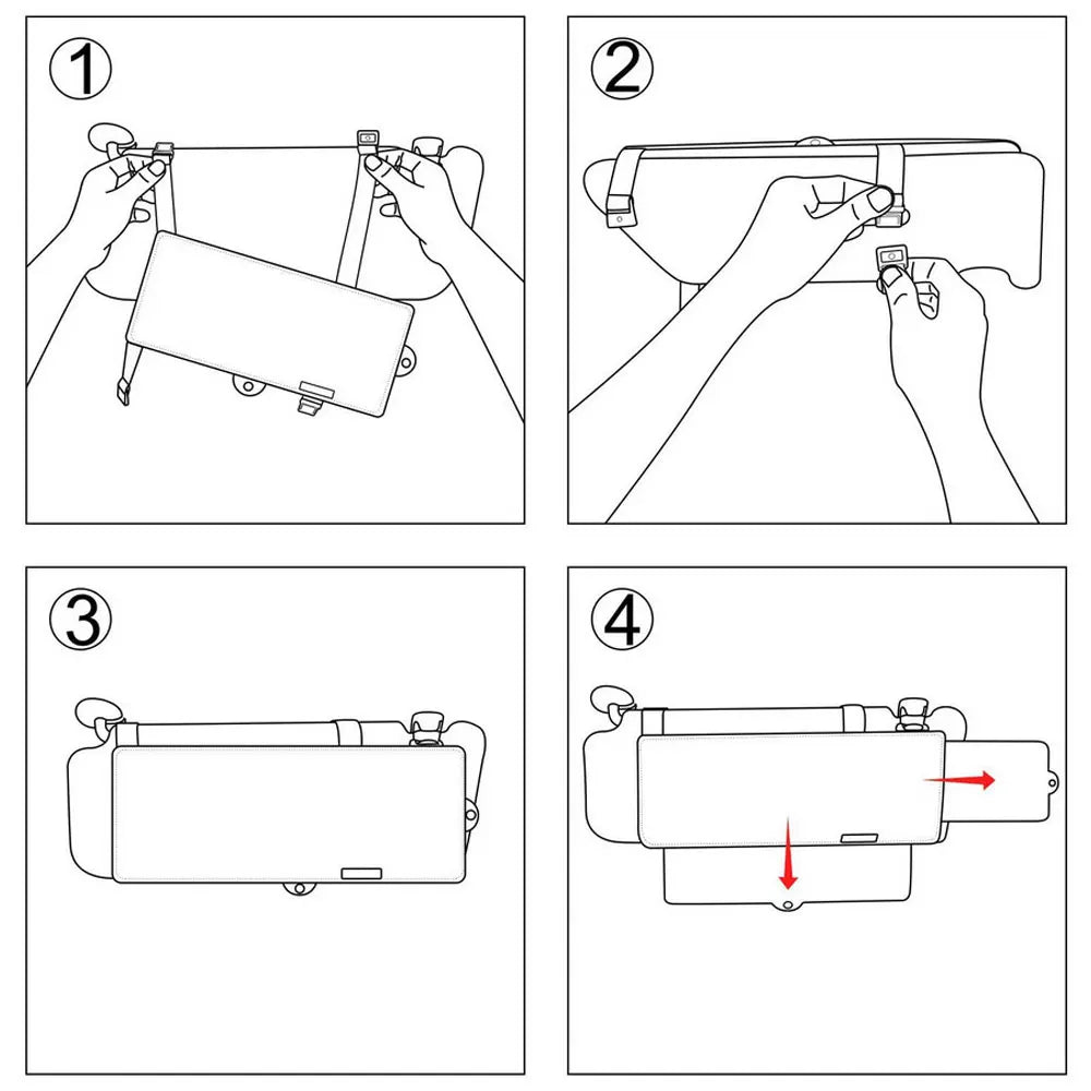 Car Sun Visor Extender - Sunshade Extension Board, Front Side Window Shade, Anti-Glare Shield Blocker for Car Interior Accessories