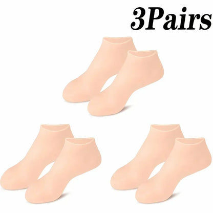 Exfoliating & Moisturizing Foot Socks – Silicone Socks for Dry, Cracked Skin, Plantar Protection & Elastic Skin Care