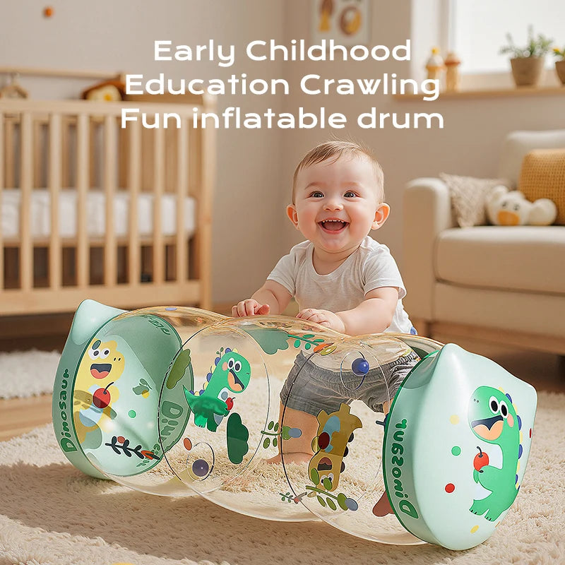 Baby Crawl-Along Roller and Drop Maze - Interactive Tummy Time Activity Center for Early Learning and Motor Skills Development