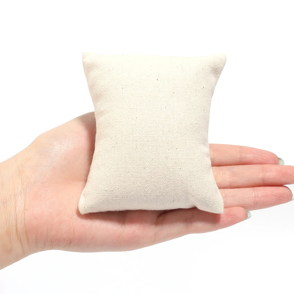Velvet PU Leather Jewelry Pillow - Bracelet Watch Display Cushion Holder Organizer and Photography Prop