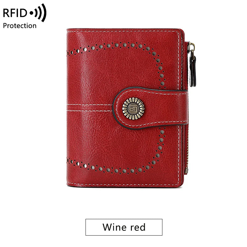 Fashionable Women’s Retro Short Wallet – PU Leather Multifunctional Handbag with Large Capacity, Multi-Card Slot & Coin Pocket