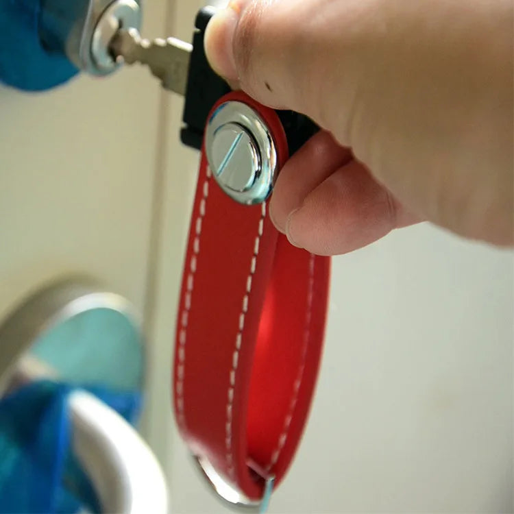 Leather Car Key Pouch – Wallet Case & Key Organizer with Chain for Smart Keys