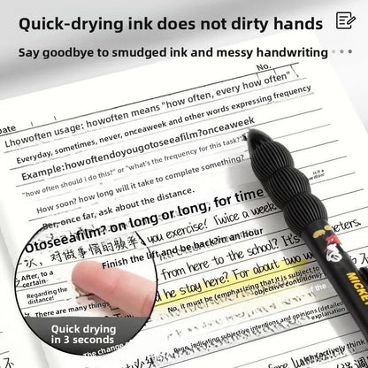Disney Cartoon Press Gel Pen – Cute 0.5mm Quick-Dry Black Ink Writing Pen, Creative Student Stationery for Smooth & Precise Writing