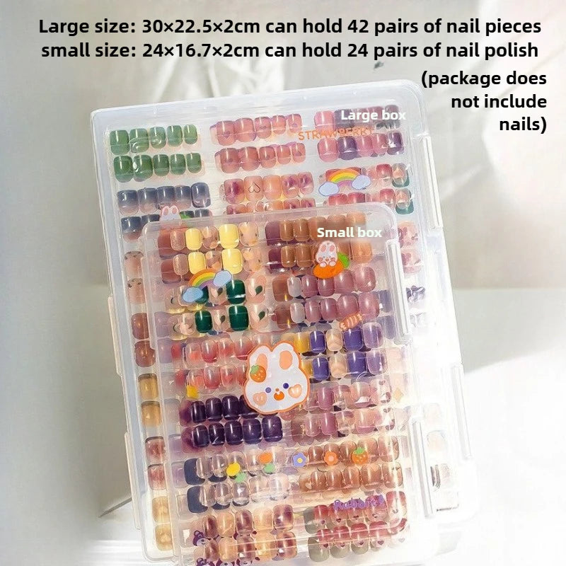 Transparent Nail Display Storage Book - Dustproof Nail Art Plate Organizer & Color Card Holder for Manicure Supplies