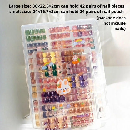 Transparent Nail Display Storage Book - Dustproof Nail Art Plate Organizer & Color Card Holder for Manicure Supplies