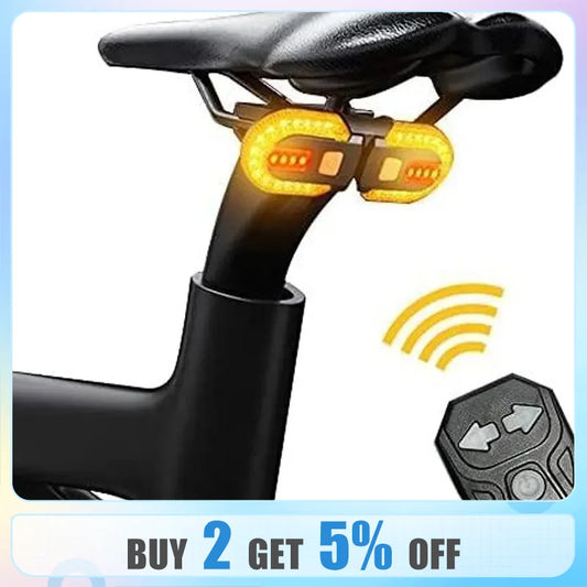 USB Rechargeable Bike Turn Signal Rear Light - LED Bicycle Lamp with Wireless Function - MTB Tail Light & Bike Accessories