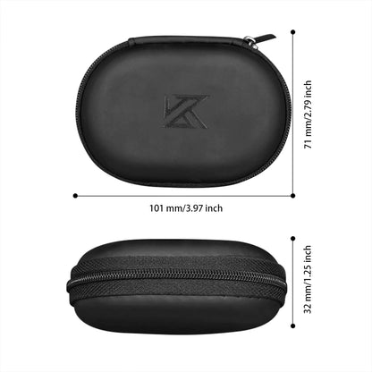 KZ Earphone Case – Portable EVA Zipper Headset Storage Box with Logo, Square Compression Organizer for Headphones