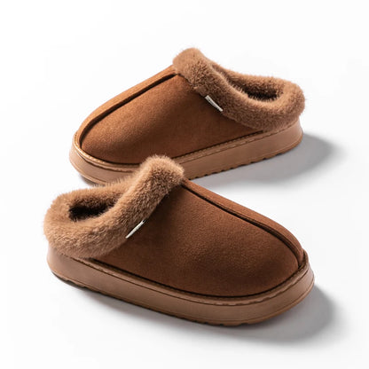 Fashion Women’s Fluffy Slippers – Warm Anti-Slip EVA Indoor Shoes with Thick Sole for Autumn & Winter
