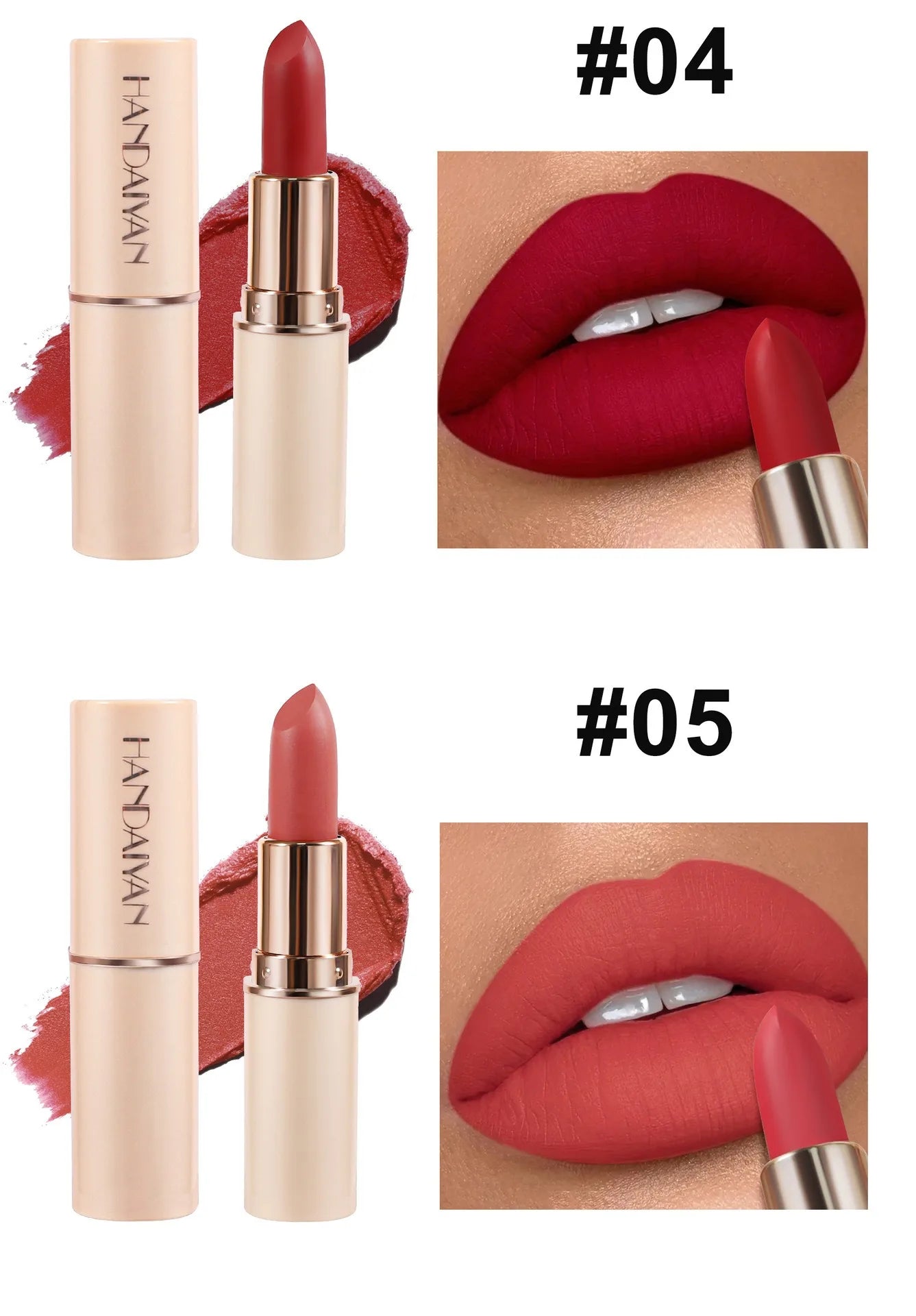 Deep Red Matte Lipstick – 8 Colors, Waterproof, Non-Stick Cup, Velvet Lip Balm, Dark Red Lipsticks for Easy Application