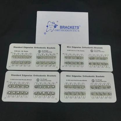 10 Packs Dental Orthodontic Metal Braces – Mini Roth/MBT/Edgewise 022 Slot Brackets for Dentist Treatment
