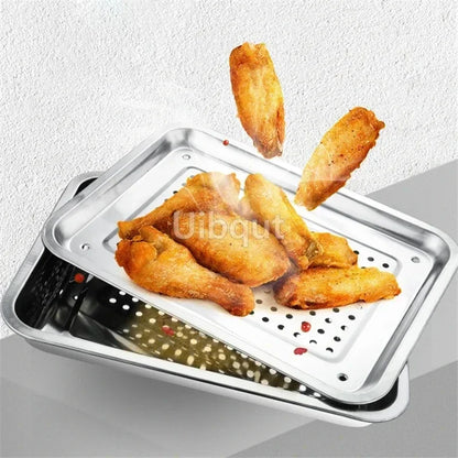 Stainless Steel Kung Fu Tea Tray with Drainage Drawer – Tea Ceremony Water Storage Board Table for Tea Room Tools